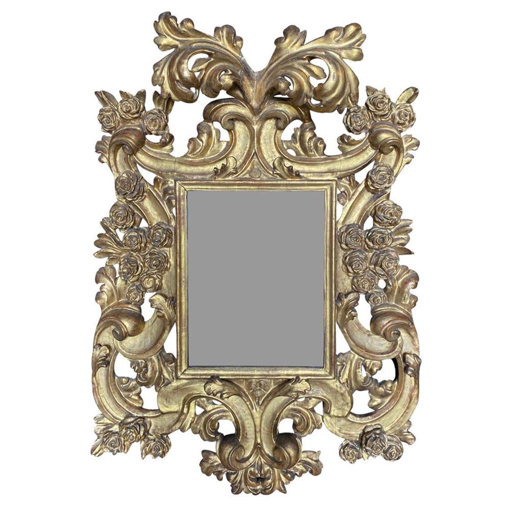 Italian 17th Century Giltwood Miiror