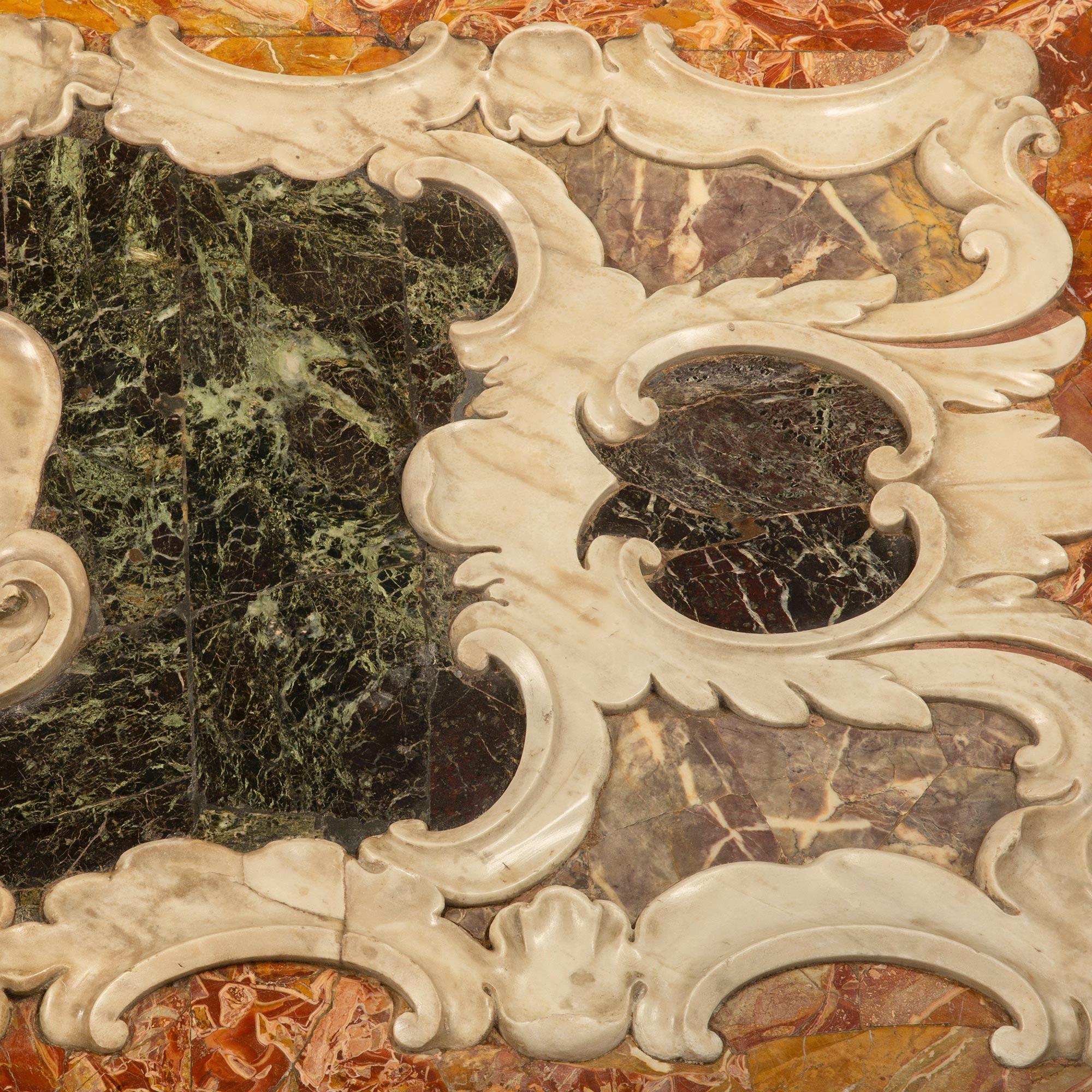 Italian 17th Century Louis XIV Period Marble Plateau Coffee Table 2