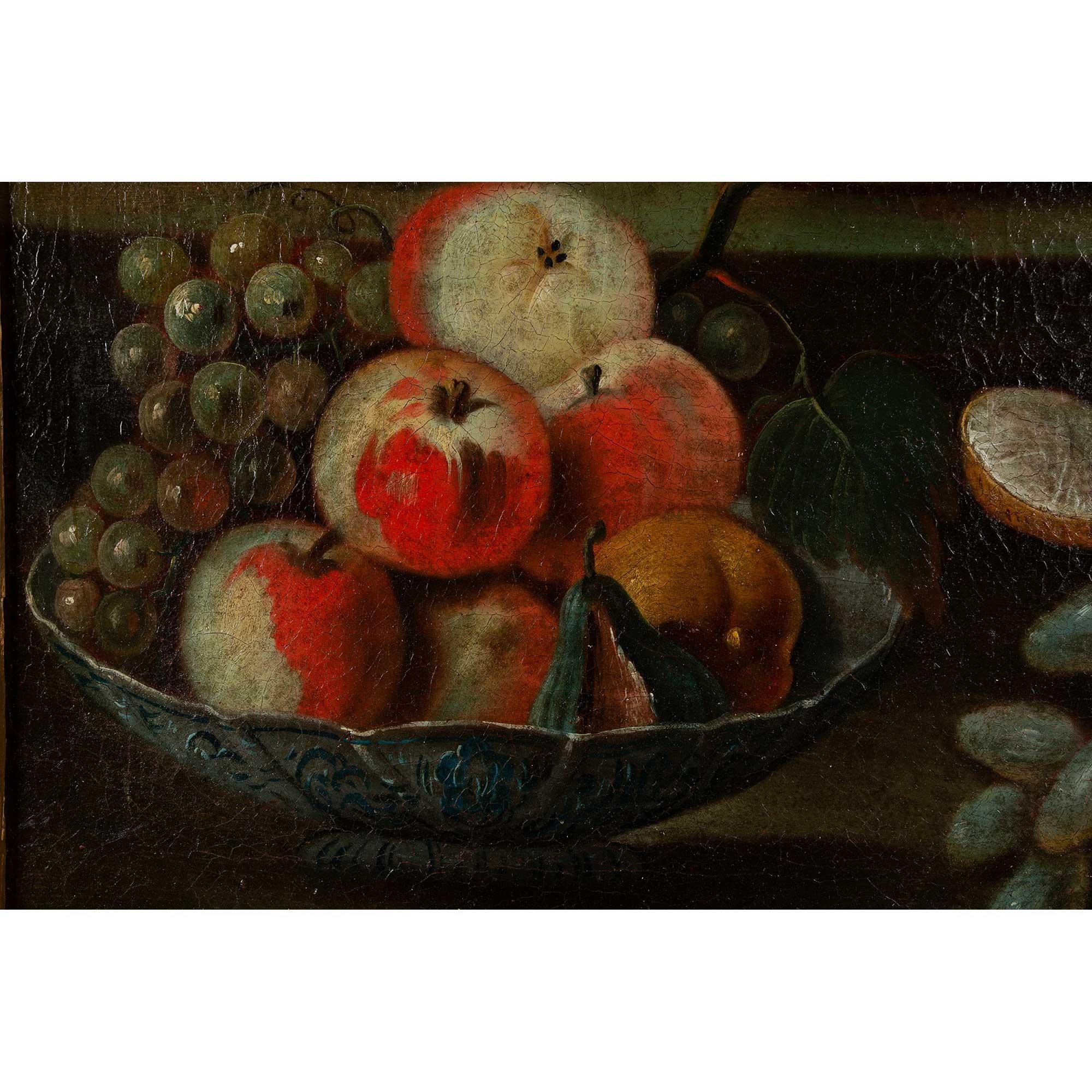 Italian 17th Century Oil on Canvas Still Life, from Rome For Sale 2