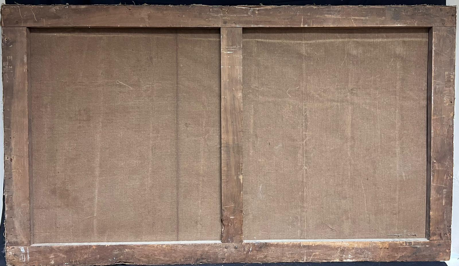 Enorme óleo sobre lienzo de un viejo maestro italiano del siglo XVI Jesús en casa de María y Marta en venta 6