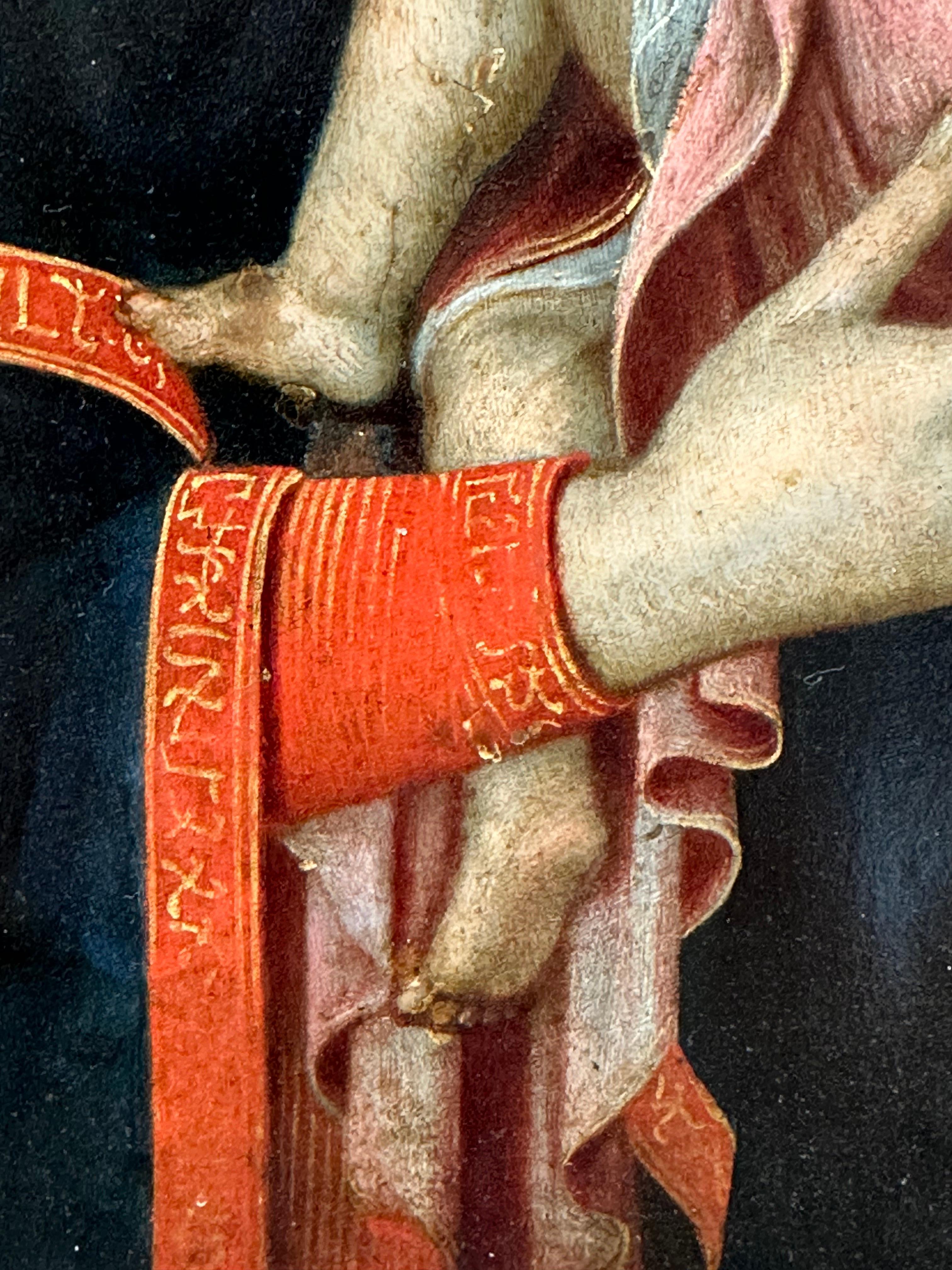 Masterpiece de la Renaissance de qualité muséale Virgin Mary & Infant Christ peinture en vente 7