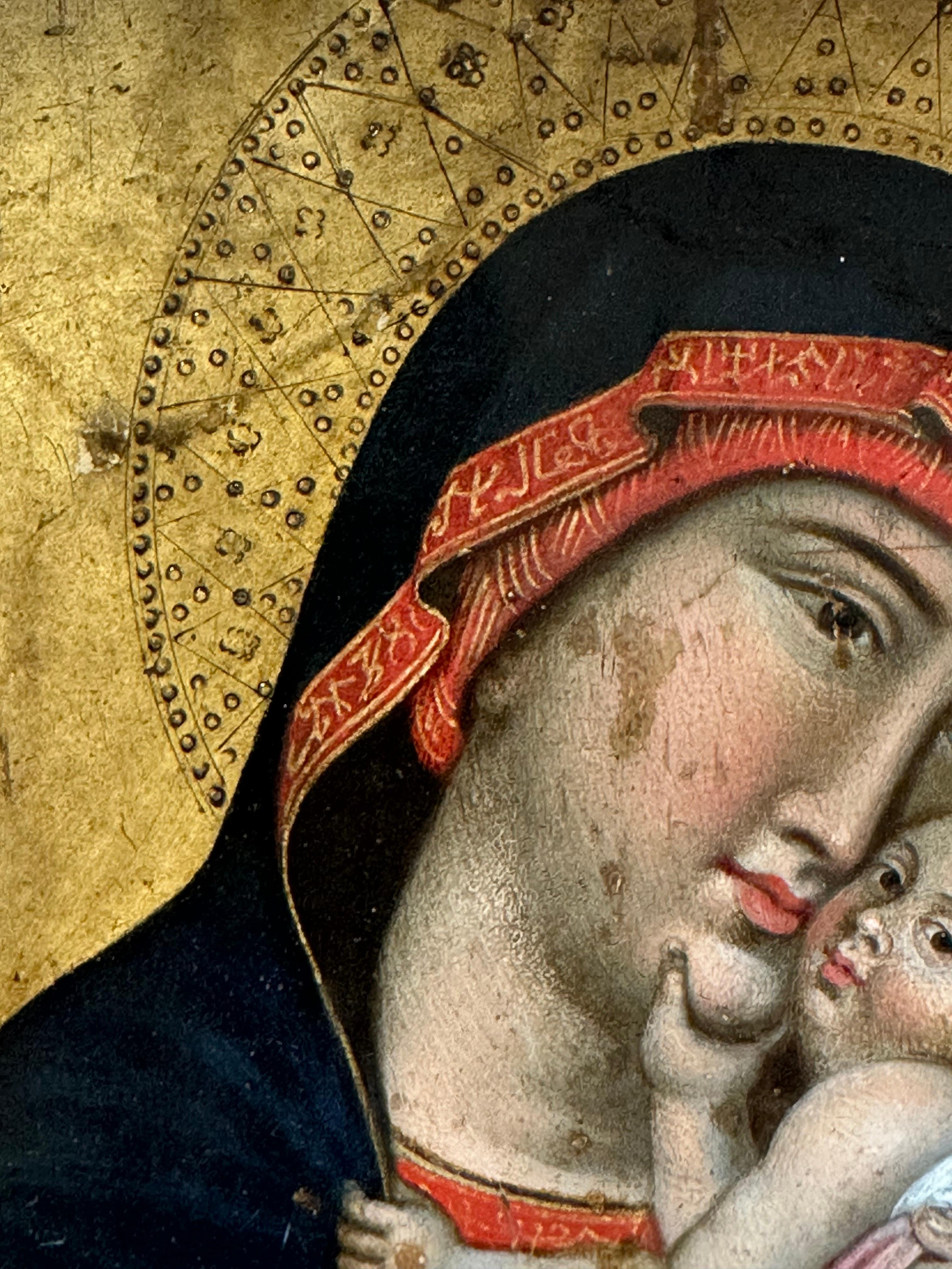 Masterpiece de la Renaissance de qualité muséale Virgin Mary & Infant Christ peinture en vente 14