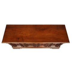 Italian 17th Century Solid Walnut Four-Door Buffet