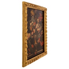 Italian 17th Century Still Life Oil on Canvas from Rome