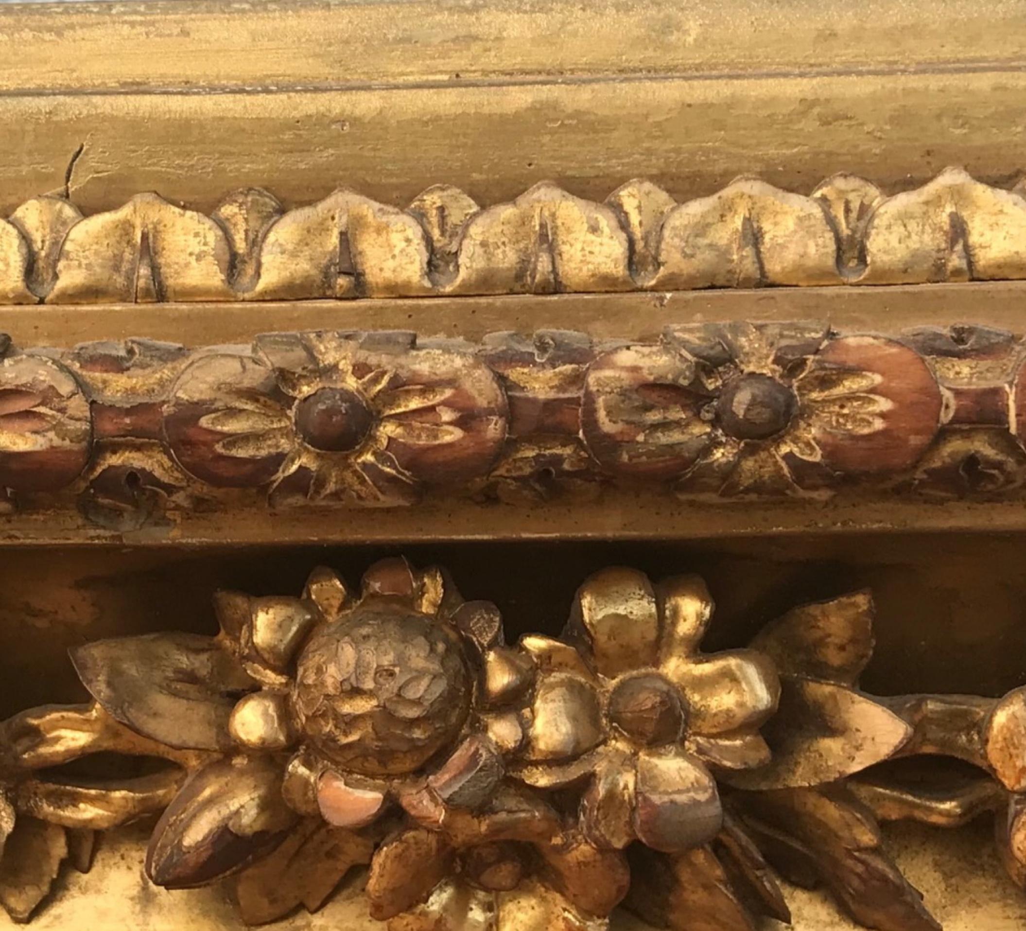 Italienisches Stillleben aus dem 17. Jahrhundert in geschnitztem, vergoldetem Rahmen im Angebot 8