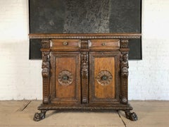 Italian 17th Century Walnut Credenza