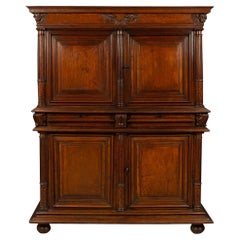 Italian 17th Century Walnut Deux-Corps Armoire