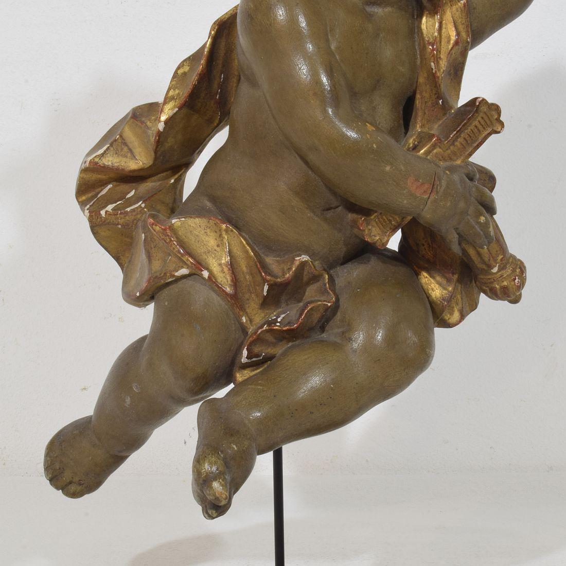 Italian 18 / 19th Century Carved Wooden Baroque Angel 3