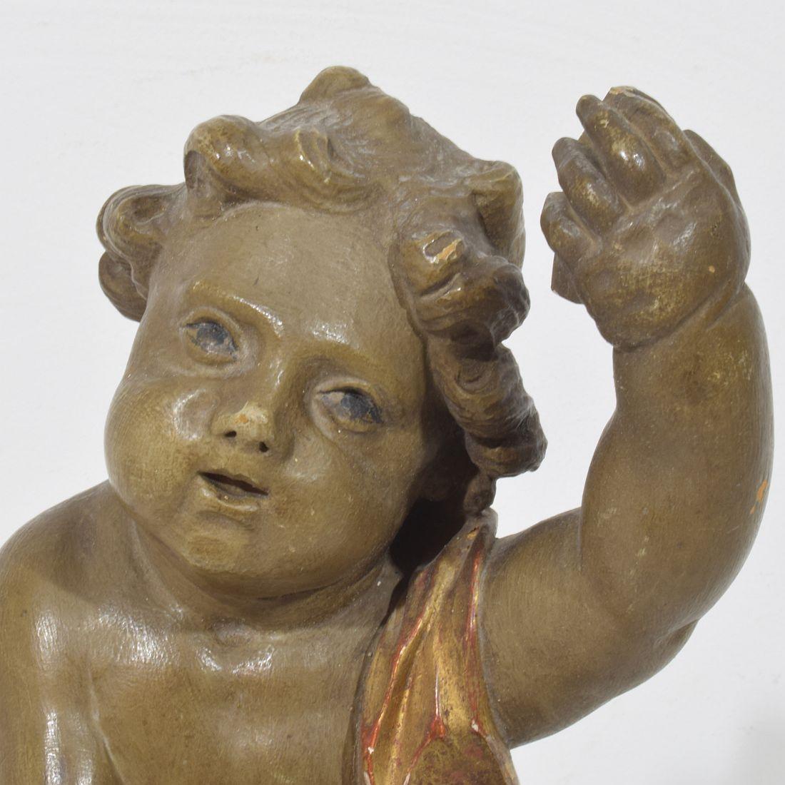 Italian 18 / 19th Century Carved Wooden Baroque Angel 8