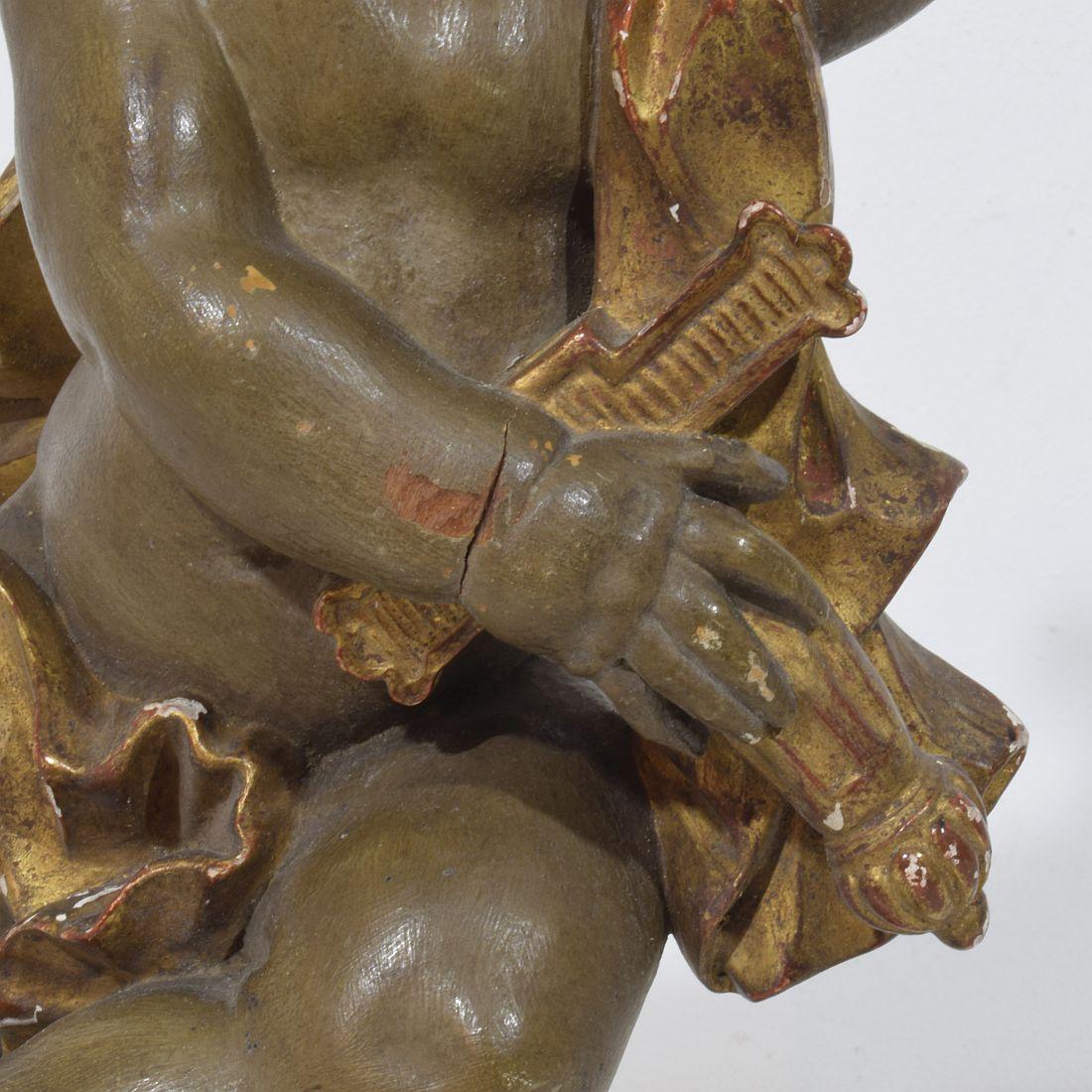 Italian 18 / 19th Century Carved Wooden Baroque Angel 10