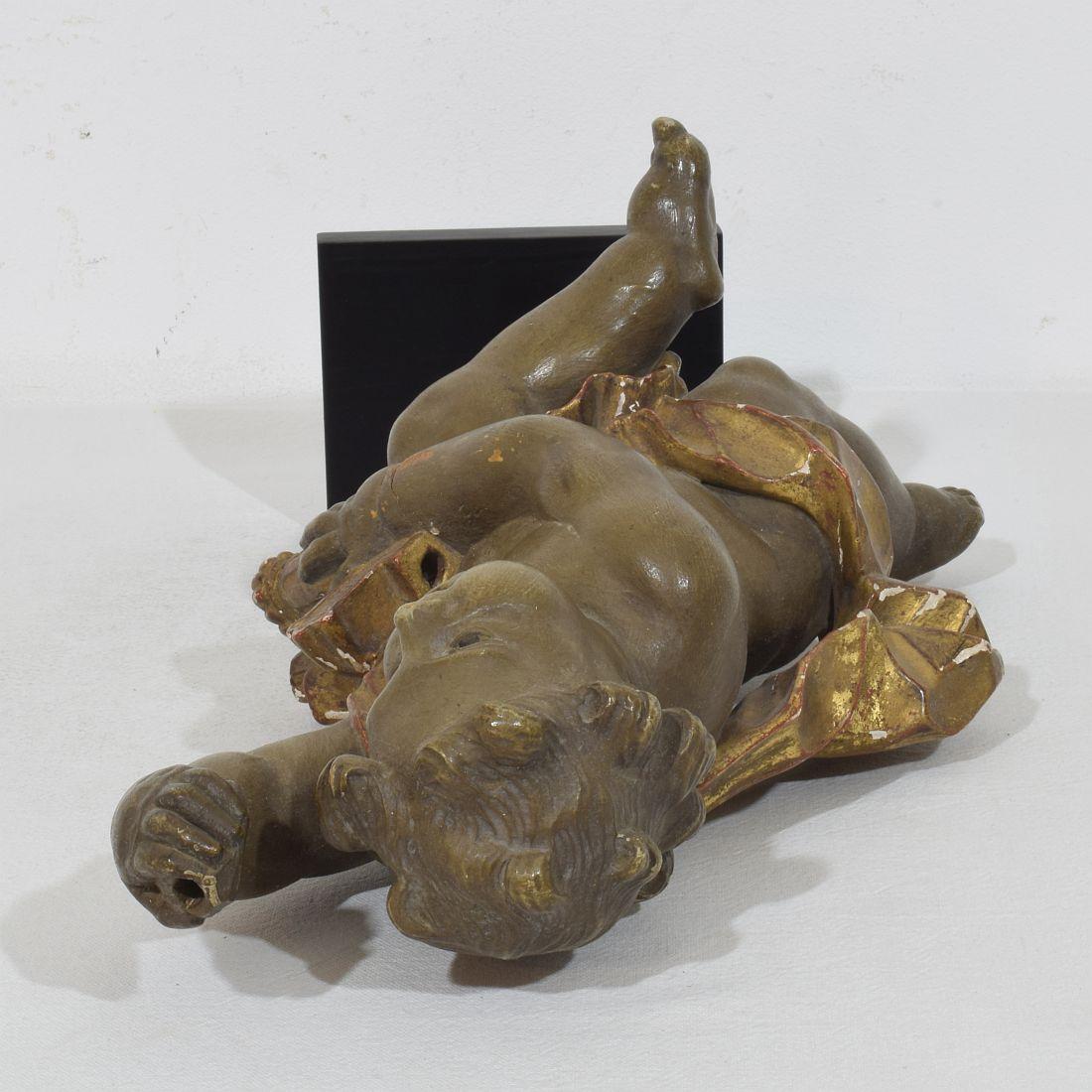 Italian 18 / 19th Century Carved Wooden Baroque Angel 11