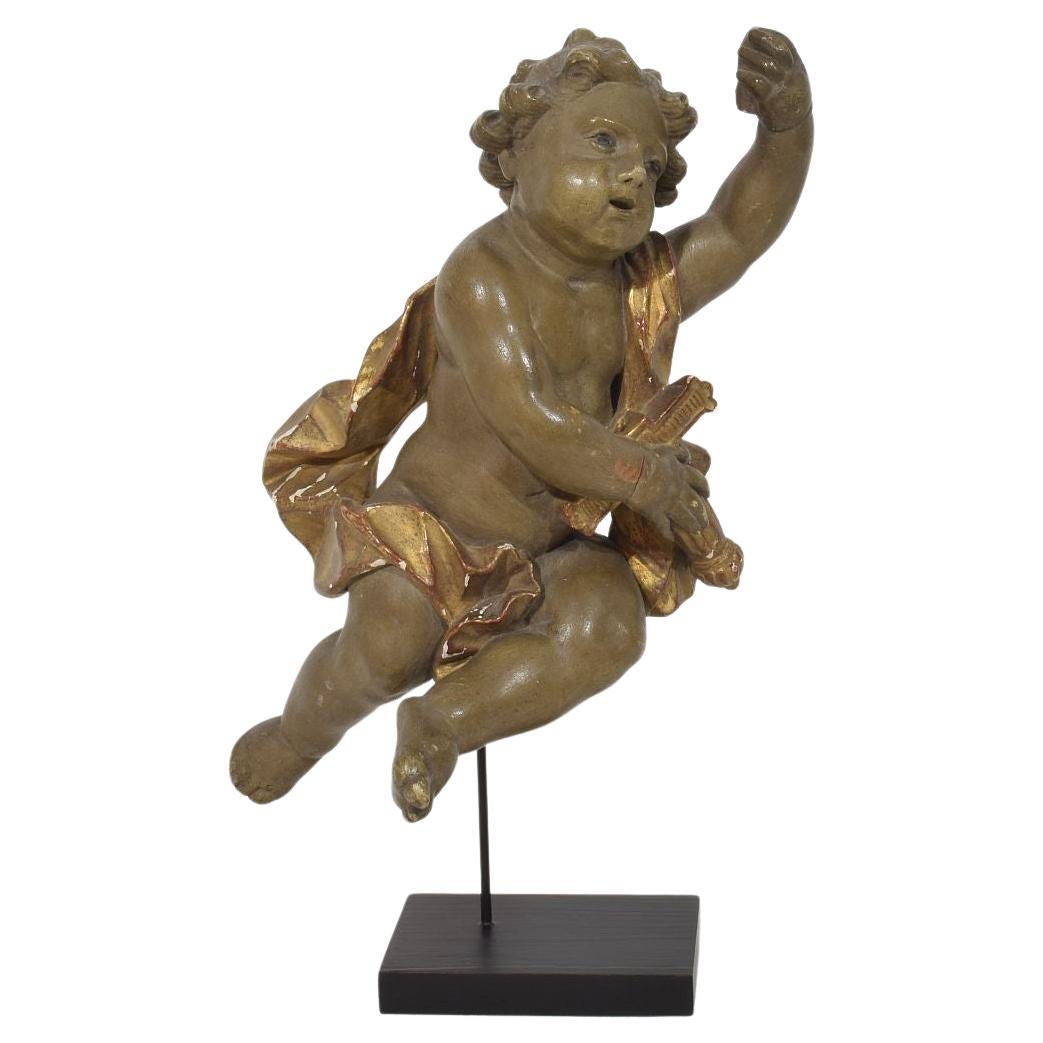 Italian 18 / 19th Century Carved Wooden Baroque Angel