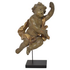 Italian 18 / 19th Century Carved Wooden Baroque Angel