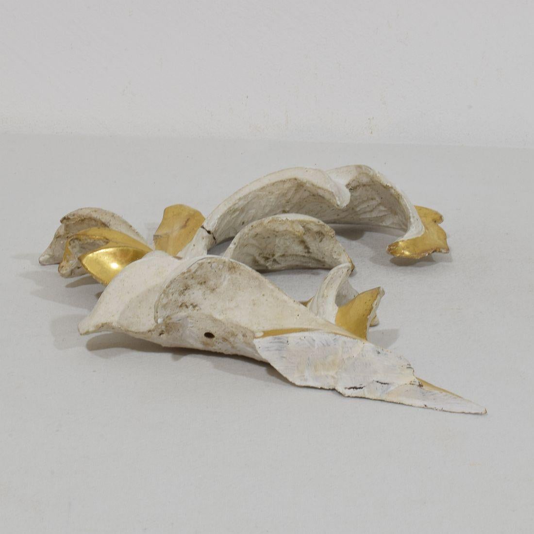 The Ornamental Acanthus Leaf Curl en bois doré sculpté à la main, Italie 18/19e siècle en vente 8