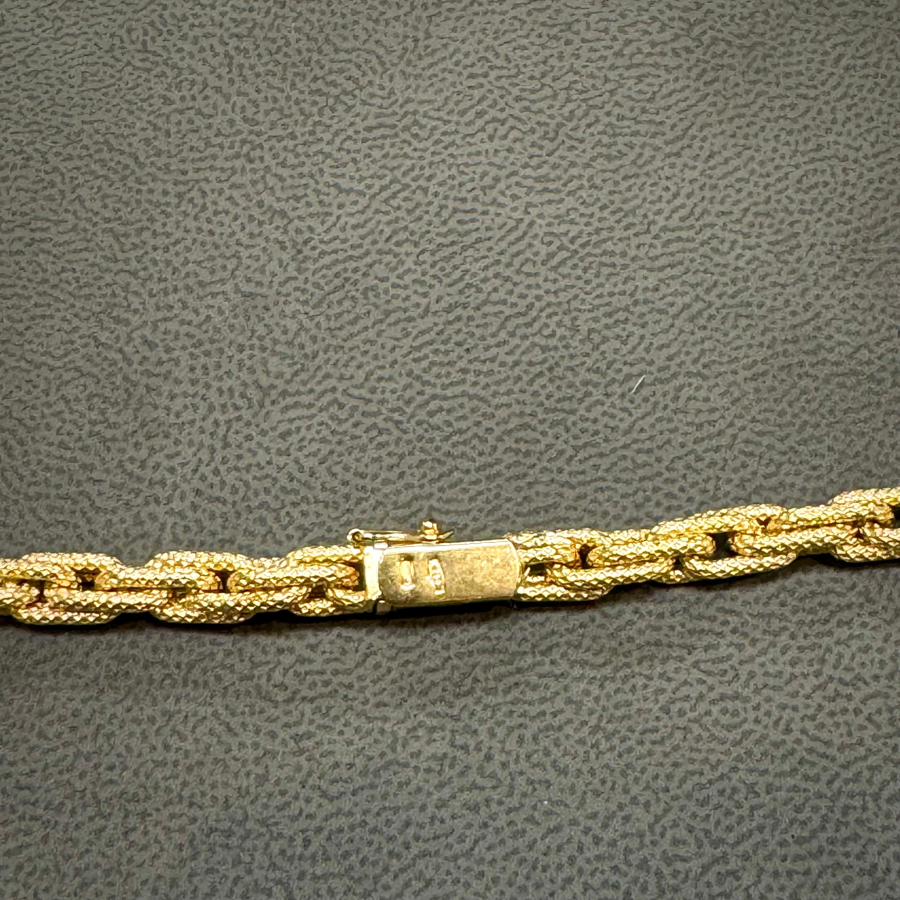 da uomo o donna Collana italiana in oro 18 carati con catena lunga in corda fantasia in vendita
