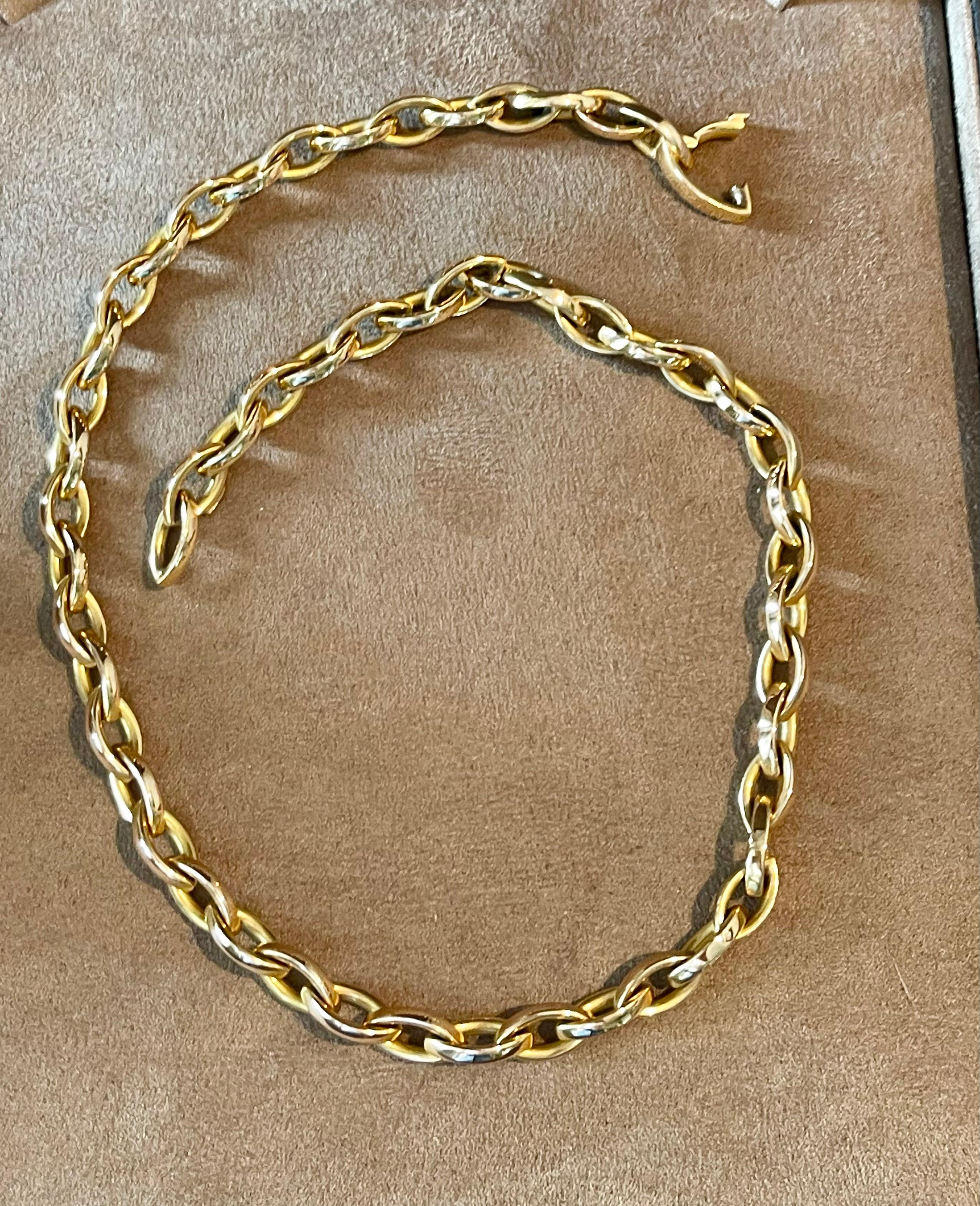 Italienische 18 K Rose Gold Link Halskette (Zeitgenössisch) im Angebot