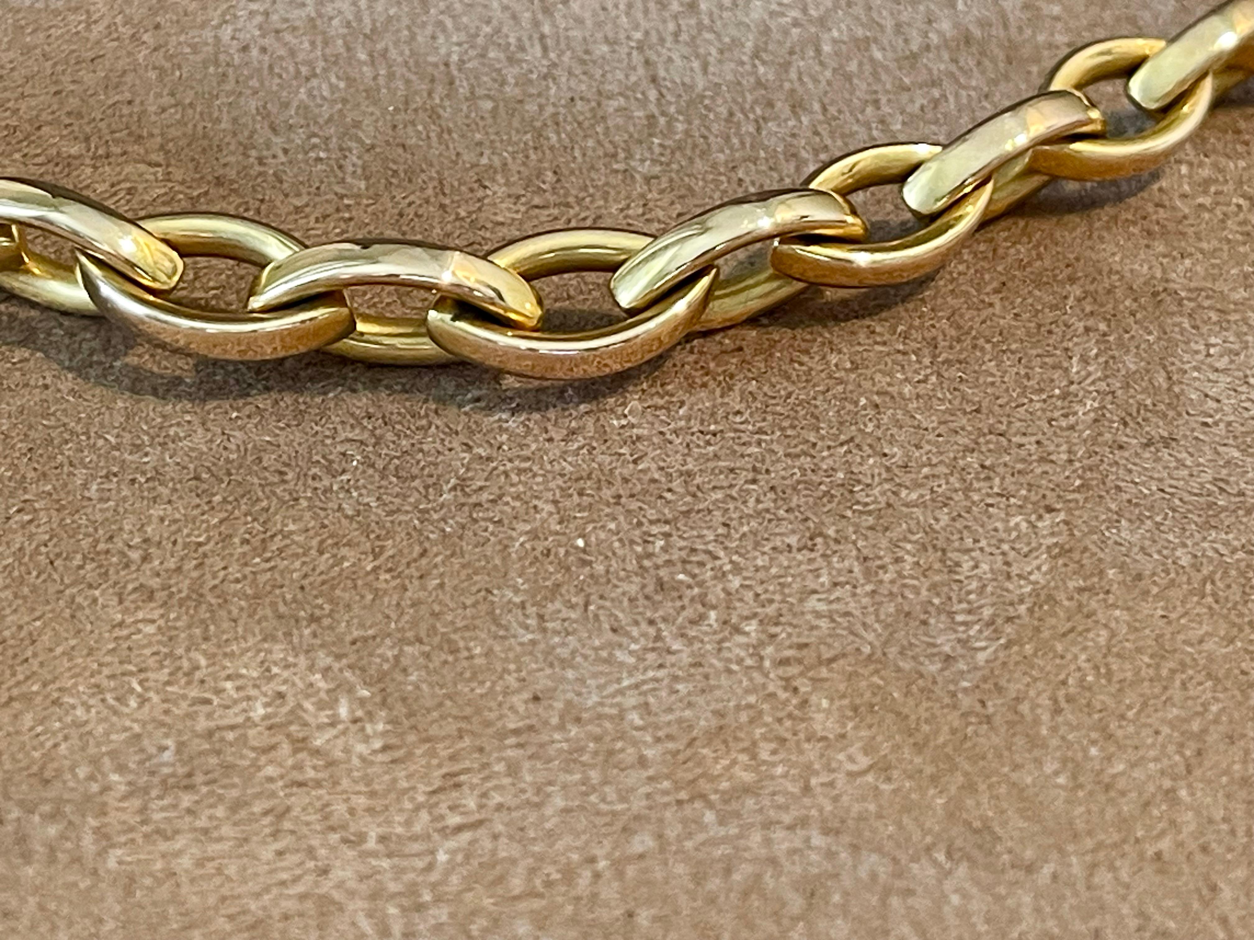 Italienische 18 K Rose Gold Link Halskette im Zustand „Hervorragend“ im Angebot in Zurich, Zollstrasse