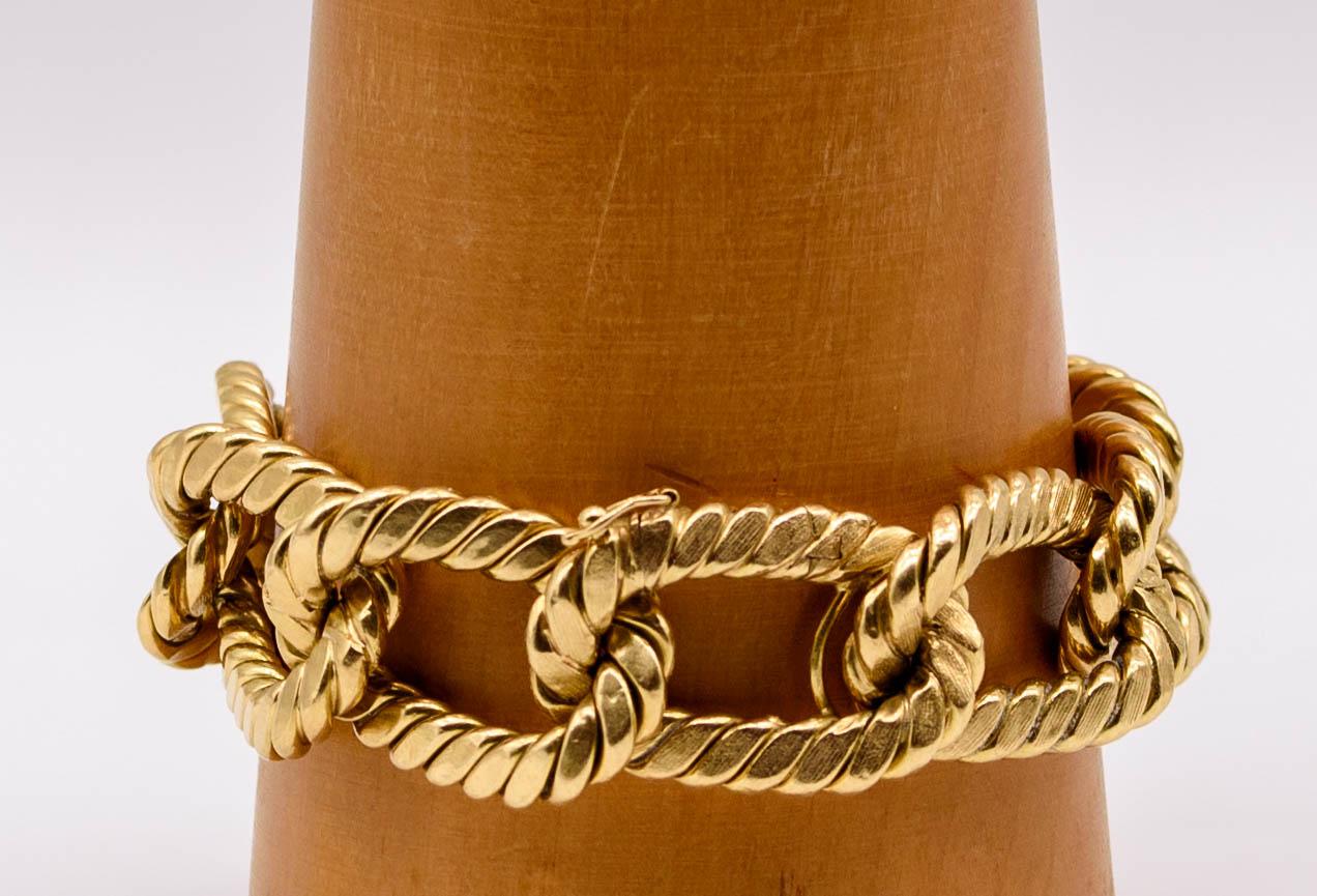 Italian 18 Karat Gold Nautical Motif Bracelet In Good Condition In New York, NY