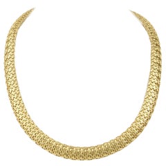 Italian 18 Karat Woven Necklace Italian 18 Karat Woven Necklace