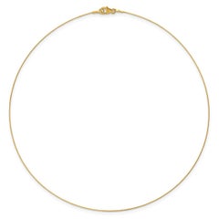 Collier ras du cou italien en or jaune 18 carats avec câble torsadé et fil d'Omega