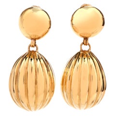 Italian 18 Karat Yellow Gold Balloon Dangle Drop Earrings