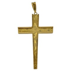Cruz italiana de oro amarillo de 18 quilates