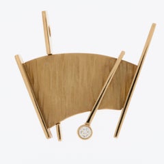 Italian 18 karat Yellow Gold Fashion Pendant with Diamond