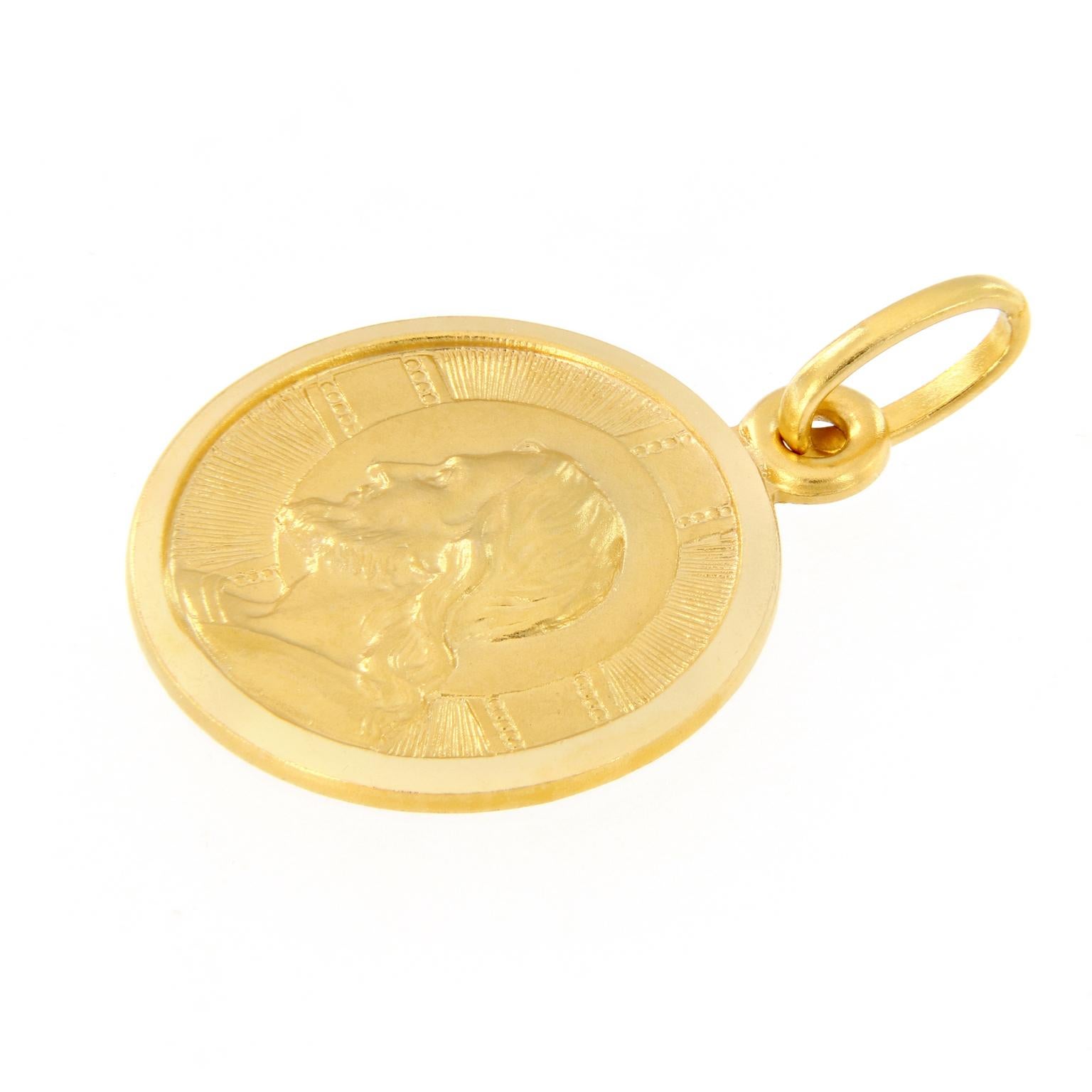 18k gold italian religious medals