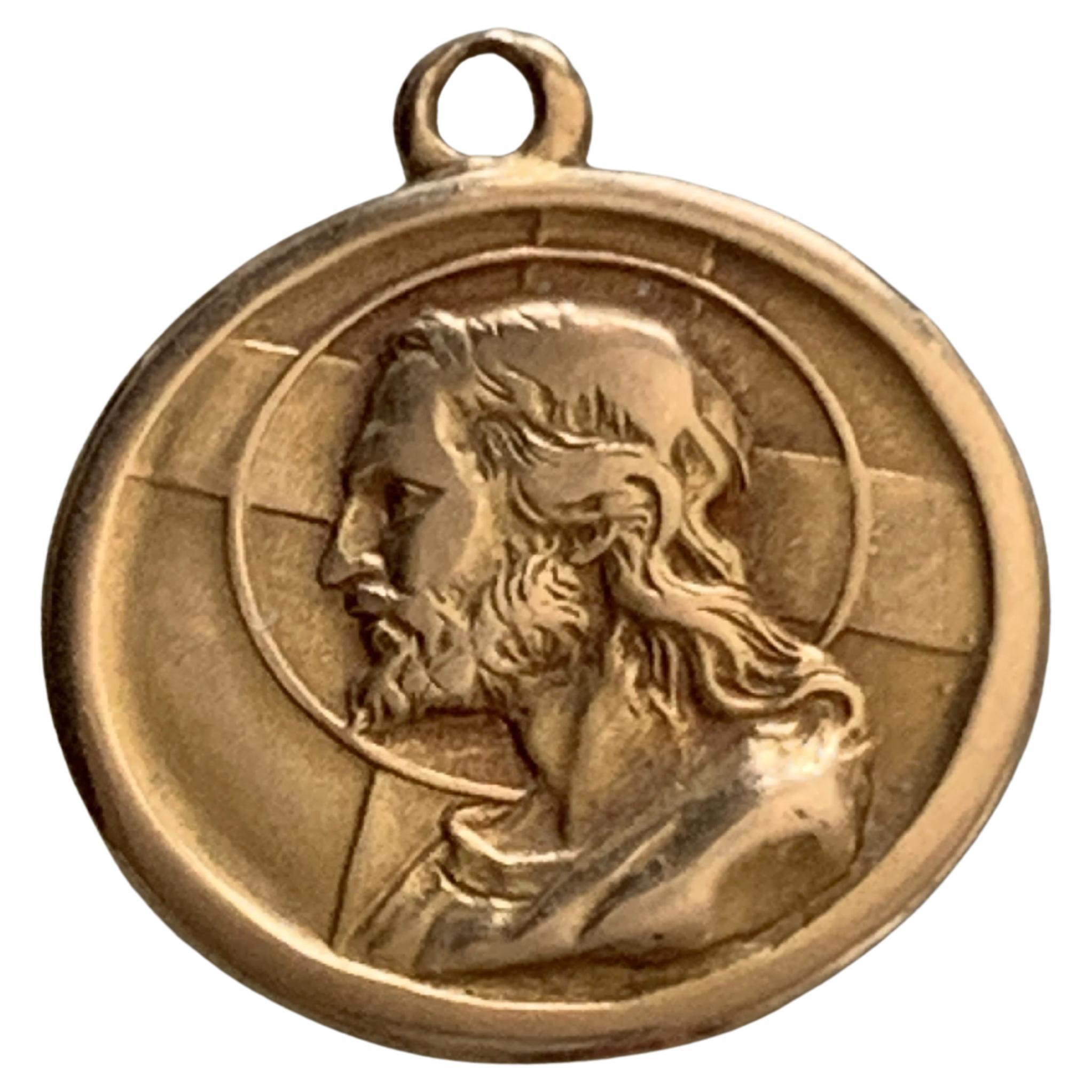 Italian 18ct gold Jesus Pendant