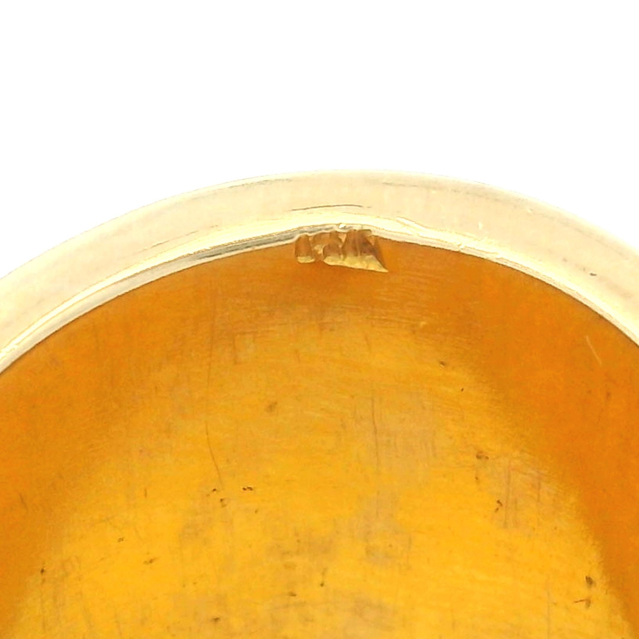 Anillo italiano del Renacimiento Etrusco de 18 quilates con cabujón de turquesa persa, circa 1970 en venta 3