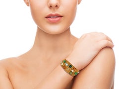 Italian 18k Gemset Bracelet