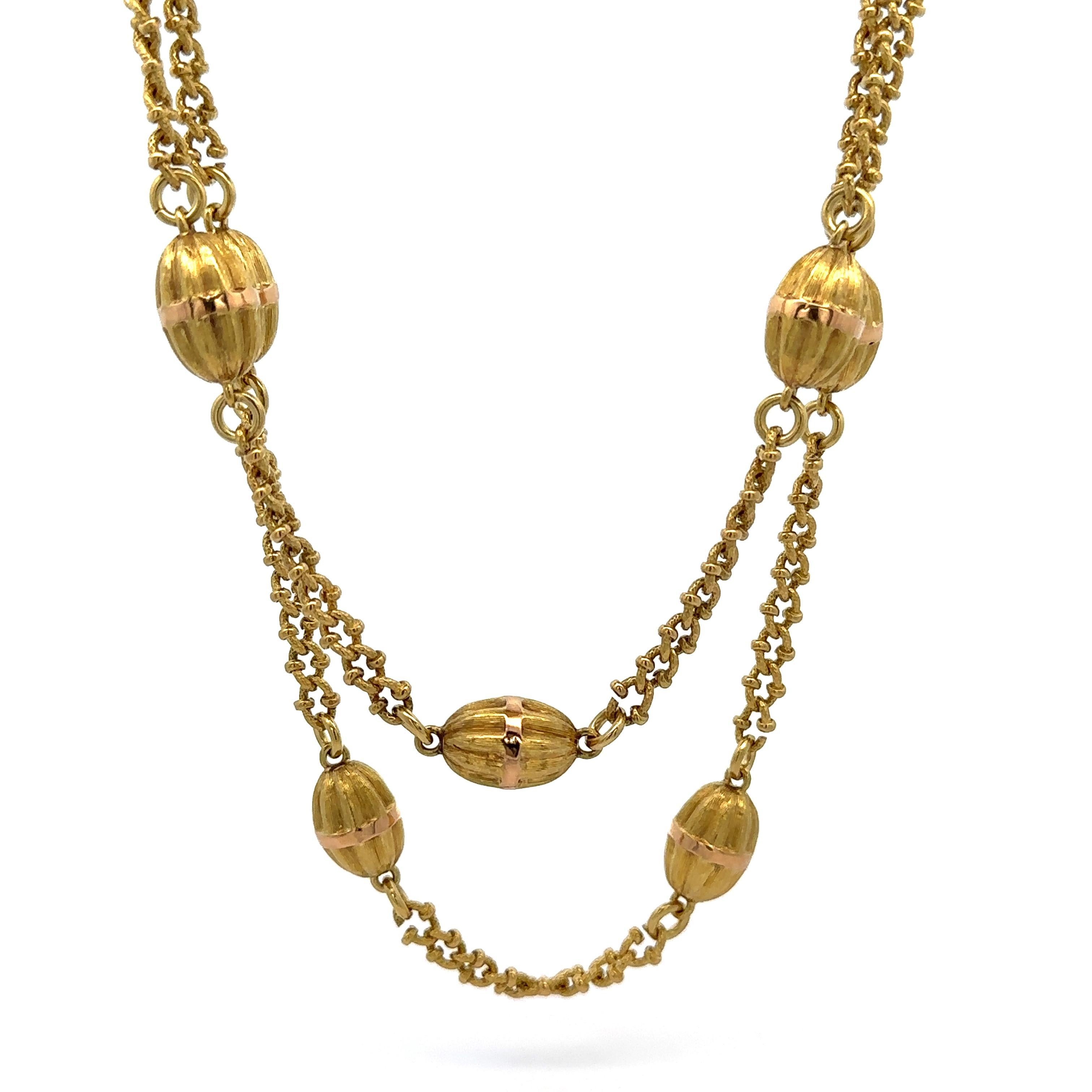 Donna Collana in oro 18 carati lunga 40