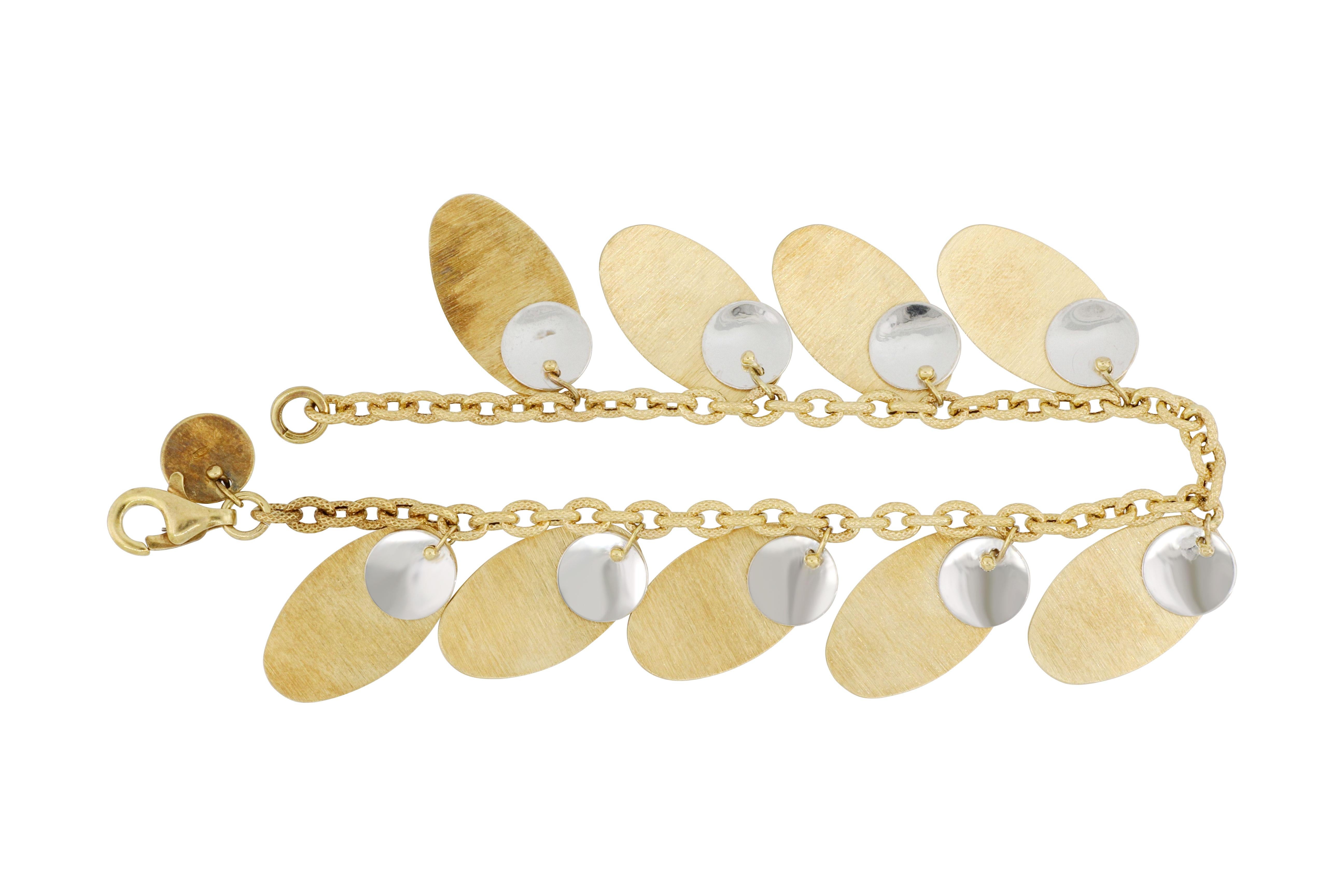 Women's Italian 18K Gold Bracelet For Sale