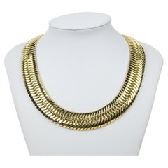 Italian 18K Gold Herringbone Chain