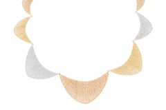 Italian 18K Tri-colour Gold Necklace