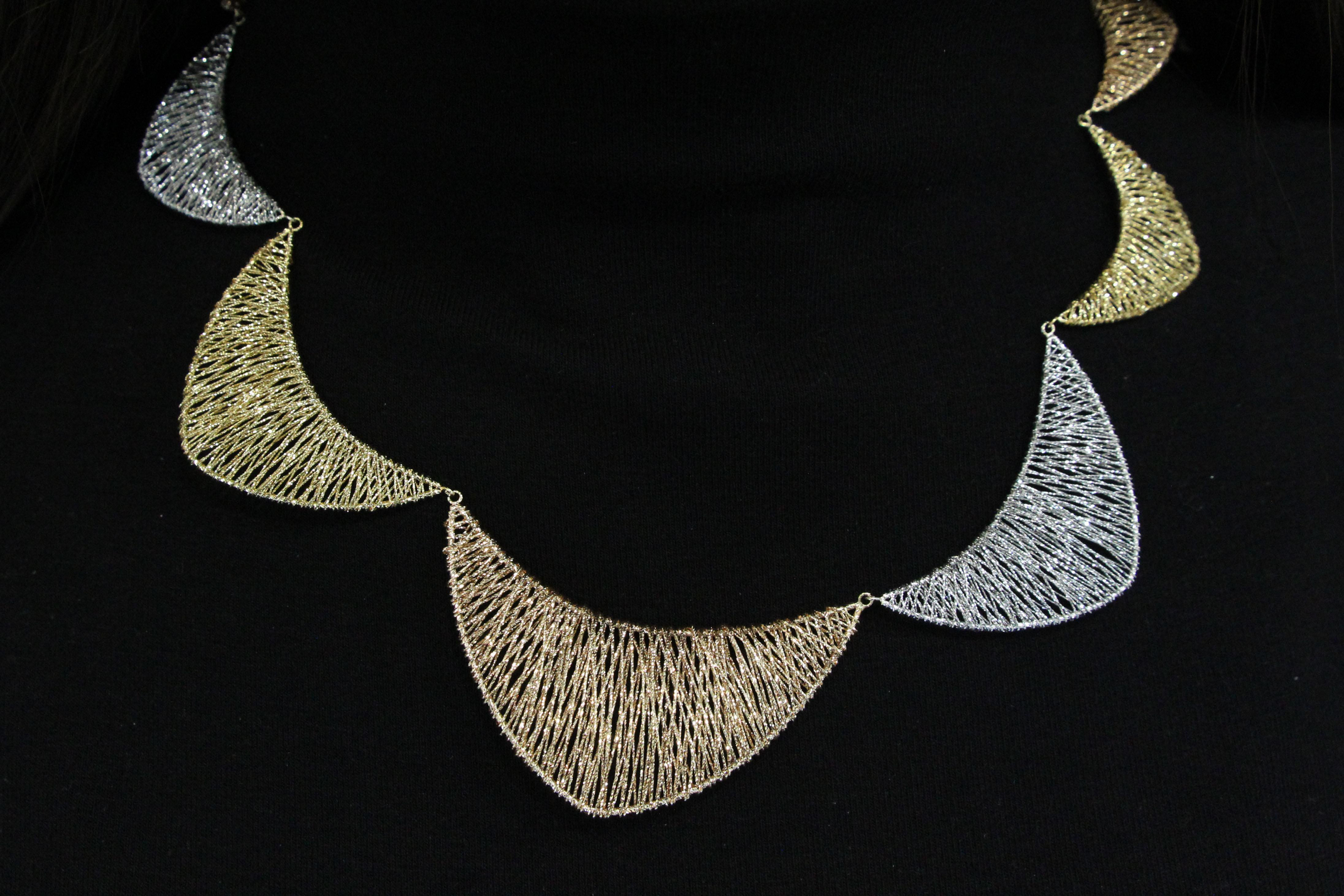 three colour gold necklaces