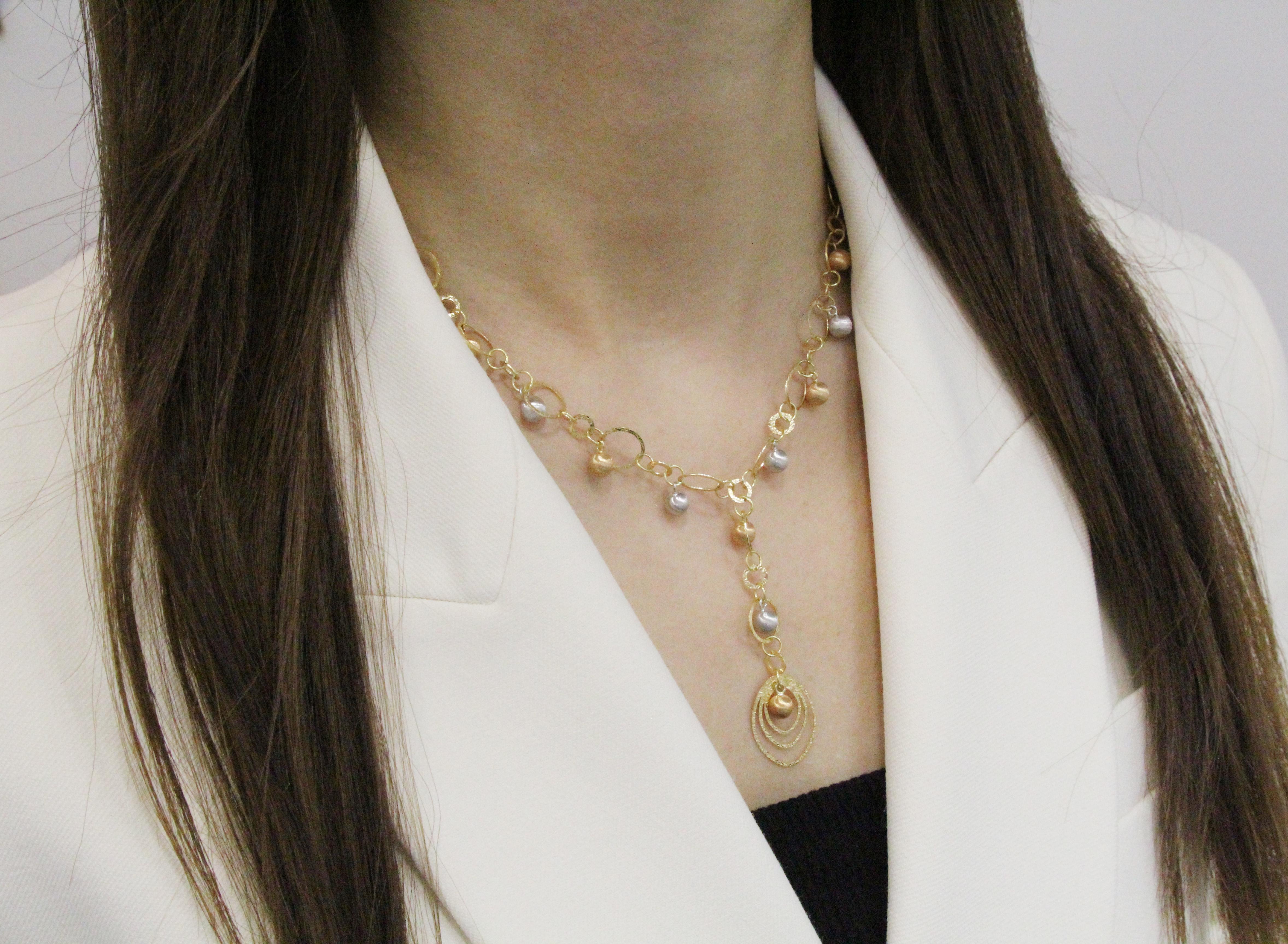 Contemporary Italian 18K Gold Necklace For Sale