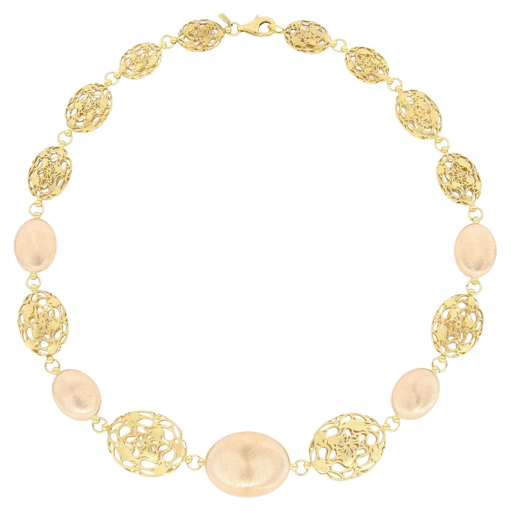 Italian 18K Gold Necklace with Superb Crasftsmanship