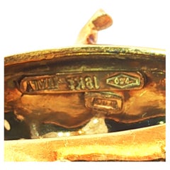 Italian 18K Gold Red and Black Enamel Ladybug Brooch, Alessandria Workshop 15.5g