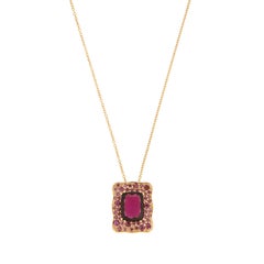 Italian 18k Rhodolite Rose Gold Ring for Her