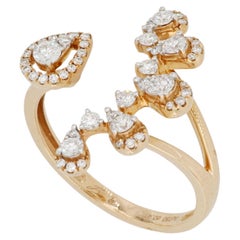 Italian 18k Rose Gold Diamond Ring