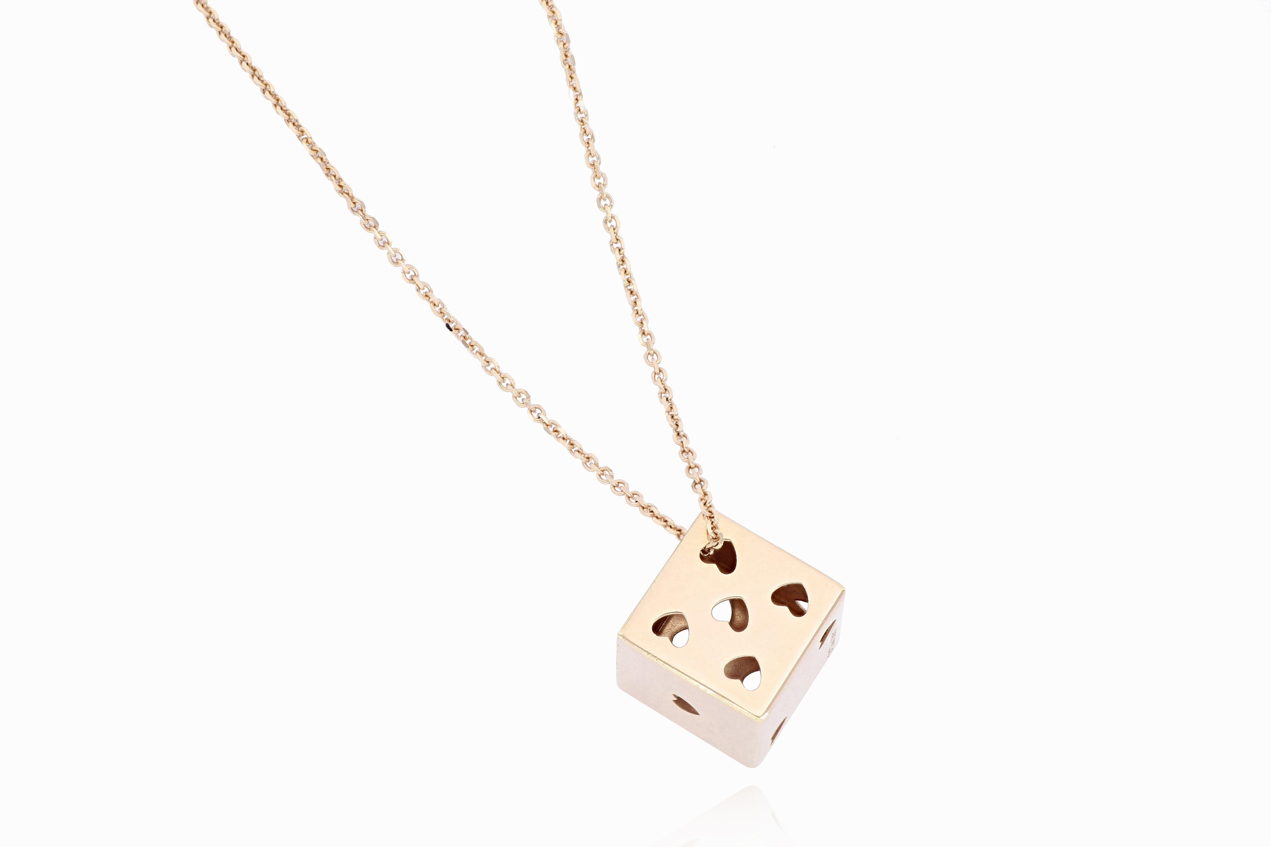 gold dice necklace