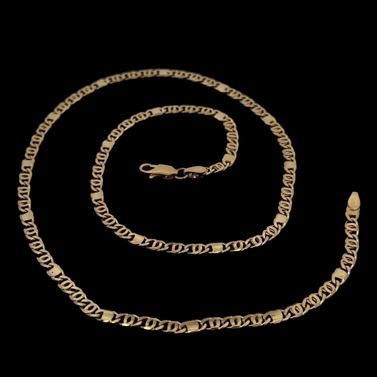 MATERIAL : Or jaune 18k massif 
Poids : 17,06 grammes
Type de chaîne : 19.5