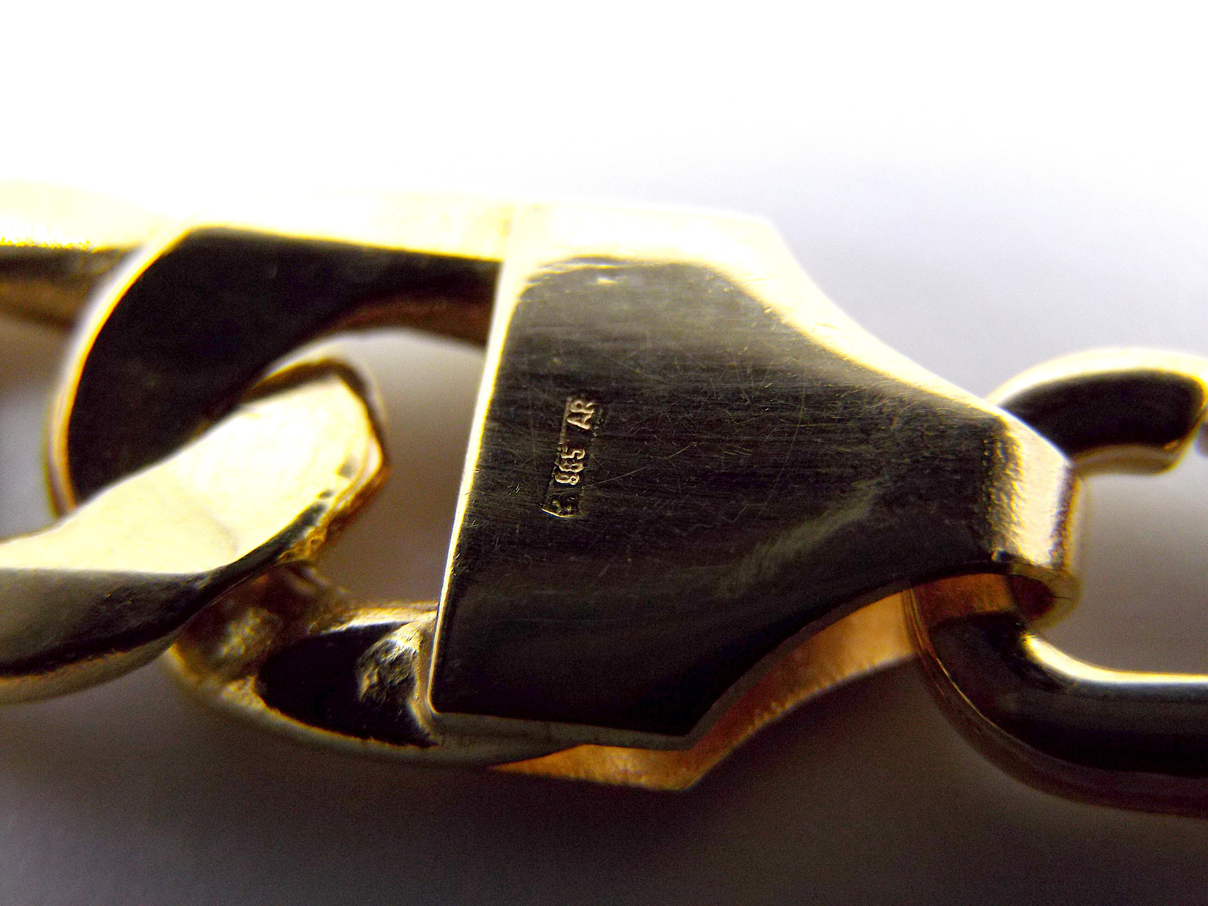 Chaîne collier italienne à pièces en or jaune 18 carats des années 1980 en vente 3