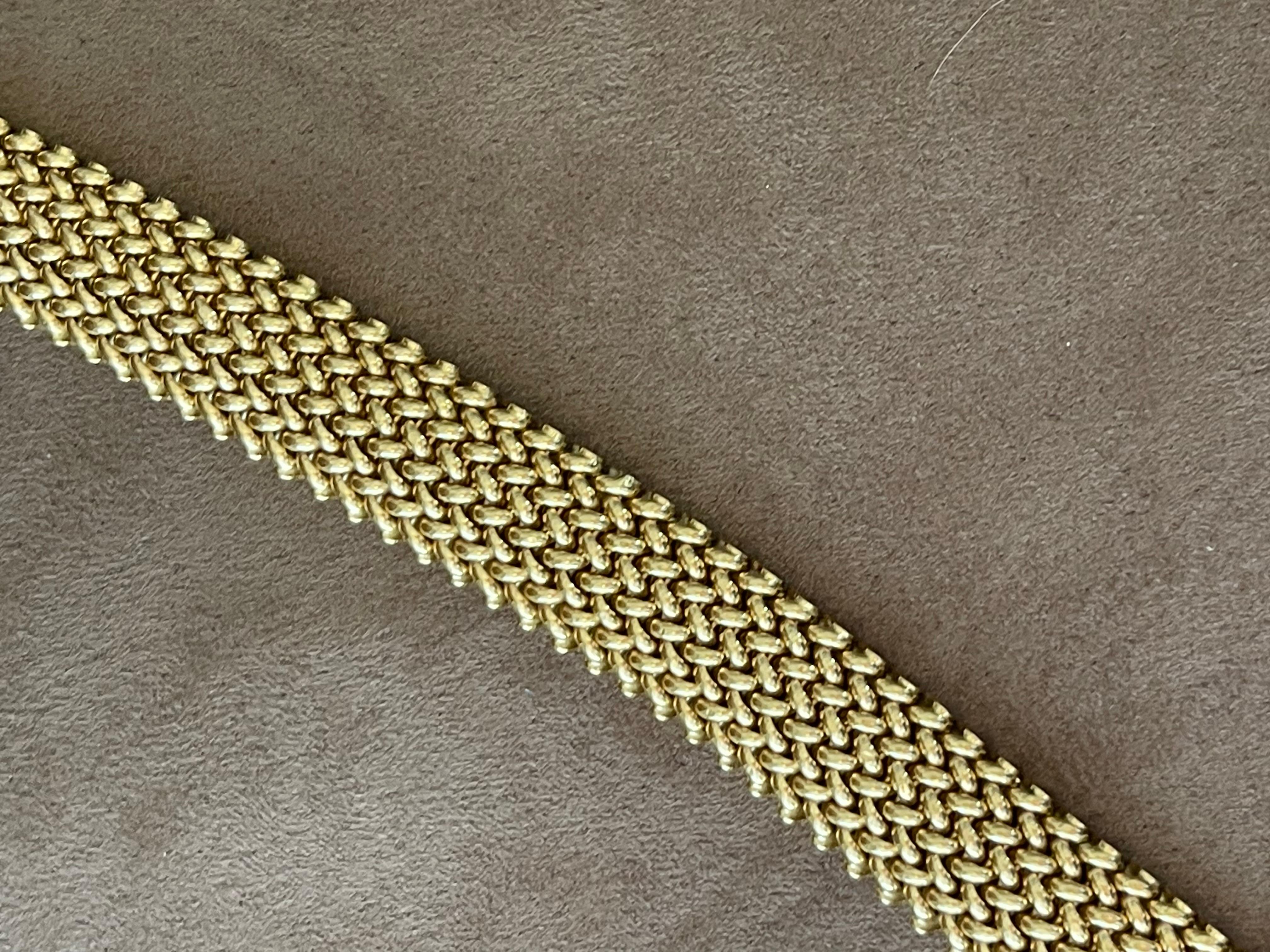 Flexibles italienisches Mesh-Armband aus 18 Karat Gelbgold von Unoaerre (Zeitgenössisch) im Angebot