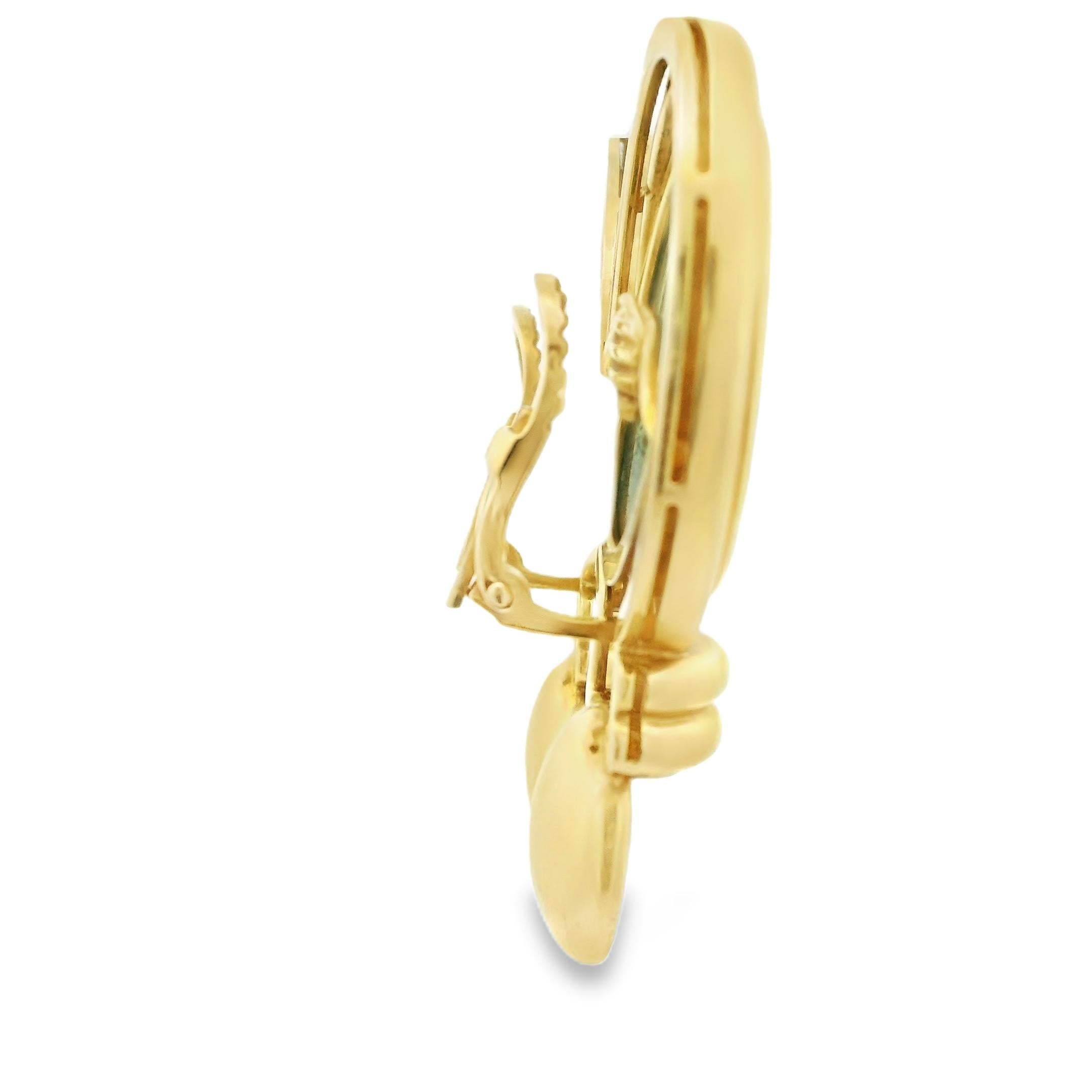 Orecchini a clip in oro giallo 18 carati in vetro veneziano e perle in vendita 3