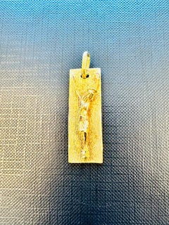 Italian 18kt Satin Yellow Gold Modern Crucifix