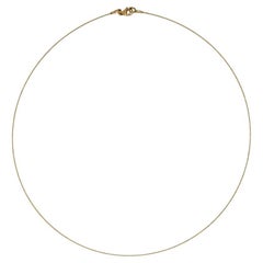 Italian 18 Karat Yellow Gold Twist Cable Omega Wire Choker Necklace