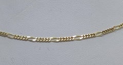 Italian 18kt Yellow Gold Figaro Chain 2mm Wide 25 Inch Long 6.7 Grams Stamped