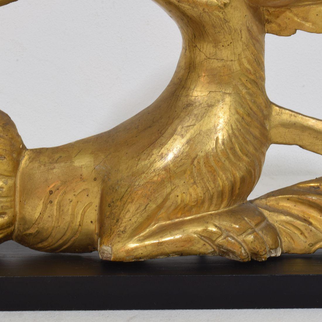 Italian 18th/ 19th Century Carved Giltwood Neo Classical Style bird Ornament For Sale 4